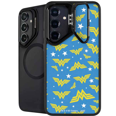 DC Comics Wonder Woman Pattern Galaxy S24 FE Kickstand Case